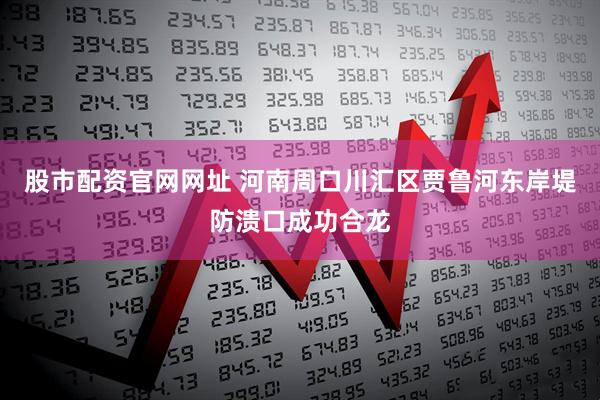 股市配资官网网址 河南周口川汇区贾鲁河东岸堤防溃口成功合龙